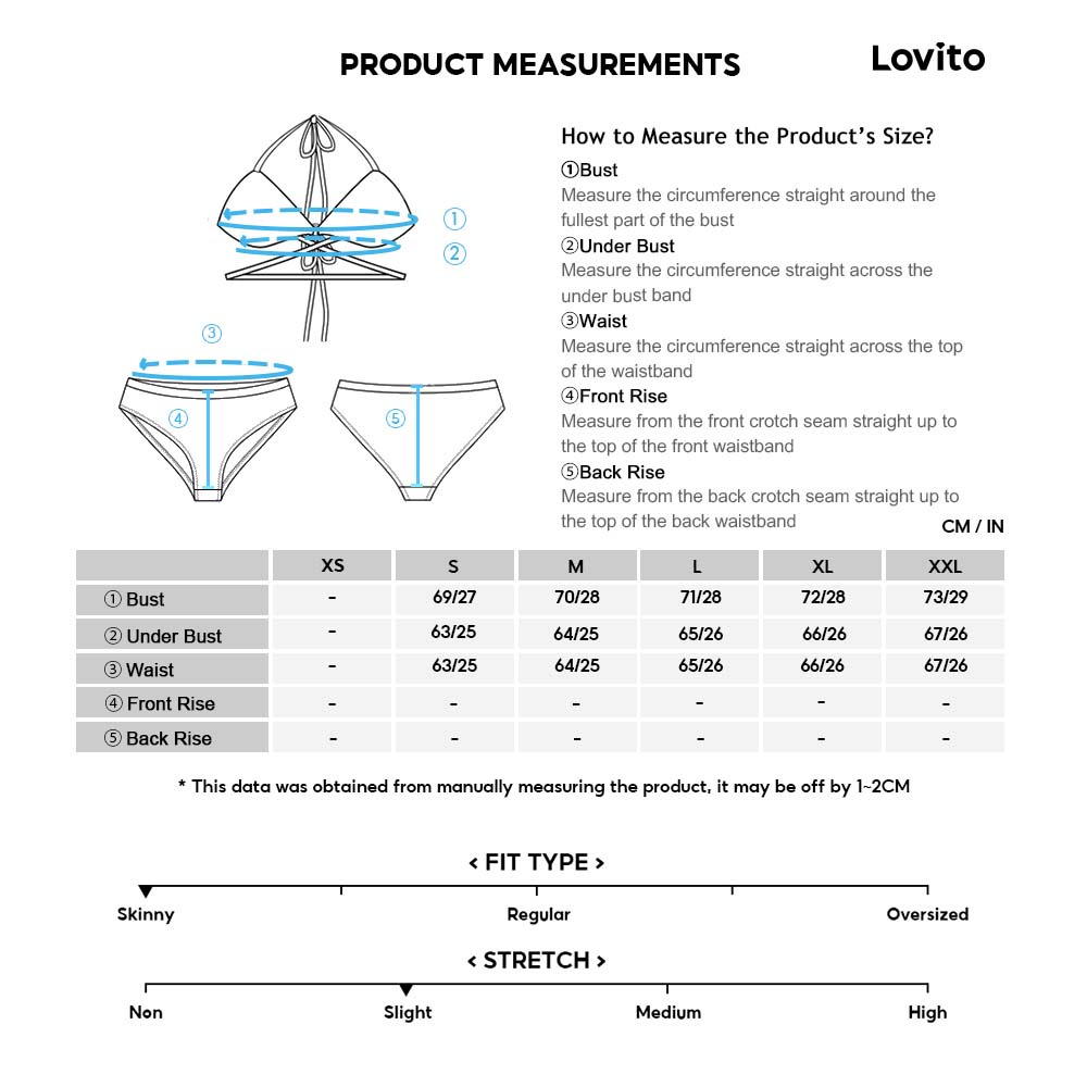 Lovito Bộ bikini in hoa thắt nơ L09038