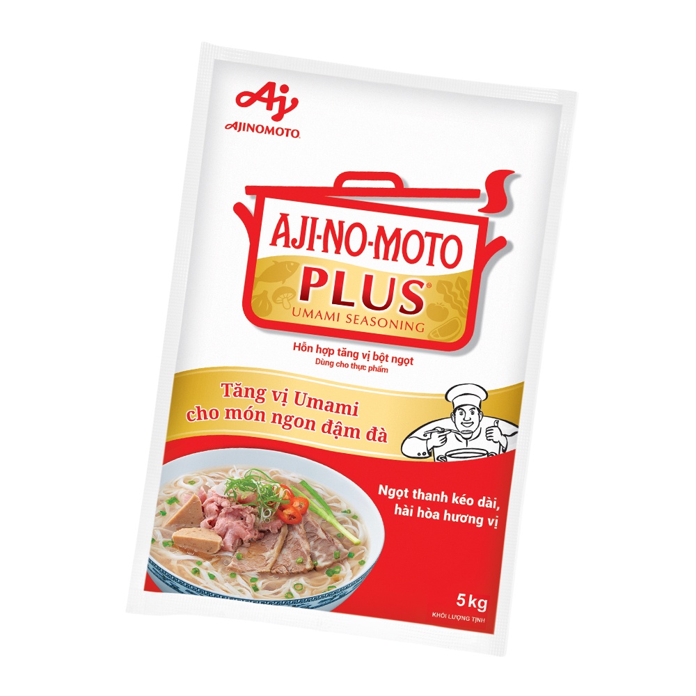 Hỗn hợp tăng vị bột ngọt AJI-NO-MOTO PLUS 5kg/bịch
