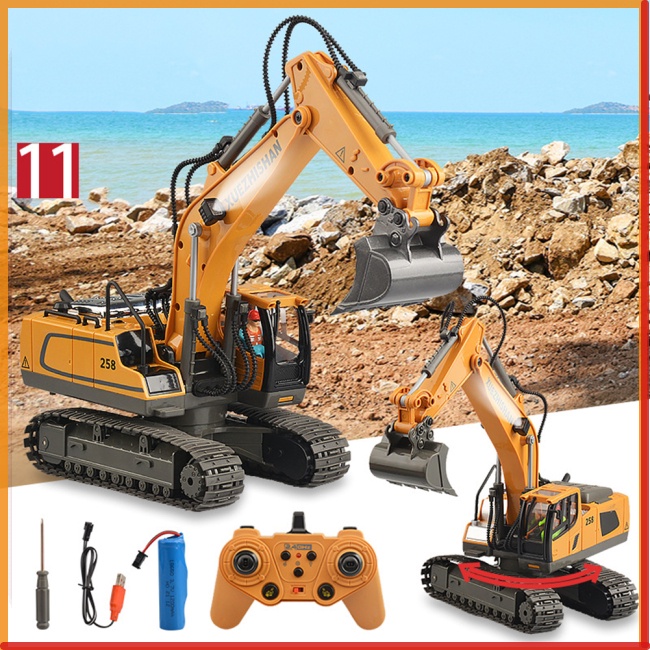 Xe Cần Cẩu Đồ Chơi Điều Khiển Từ Xa 11 Kênh Kèm Phụ Kiện