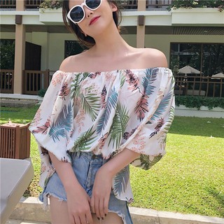 Áo kiểu nữ tay lỡ trễ vai thời trang 2018