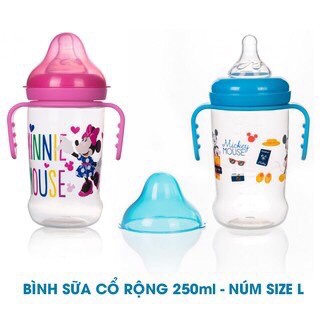 Bình sữa cổ rộng/ cổ hẹp Dissney Thái Lan  125ml/150ml/250ml