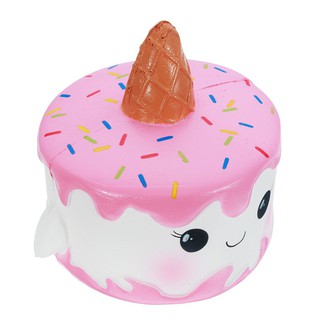 Squishy - Bánh kem 1 sừng hồng (11x11cm)