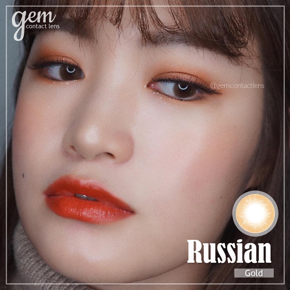 [Lens 1 ngày] Áp Tròng RUSSIAN GOLD - OLENS KOREA - Lens Ẩm Cao Không Viền Không Giãn Tự Nhiên Phù Hợp Cho Mắt Nhạy Cảm