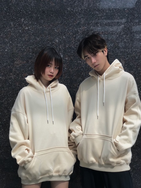 Áo Đôi Hoddie Mùa Thu Đông Unisex  Nỉ Bông