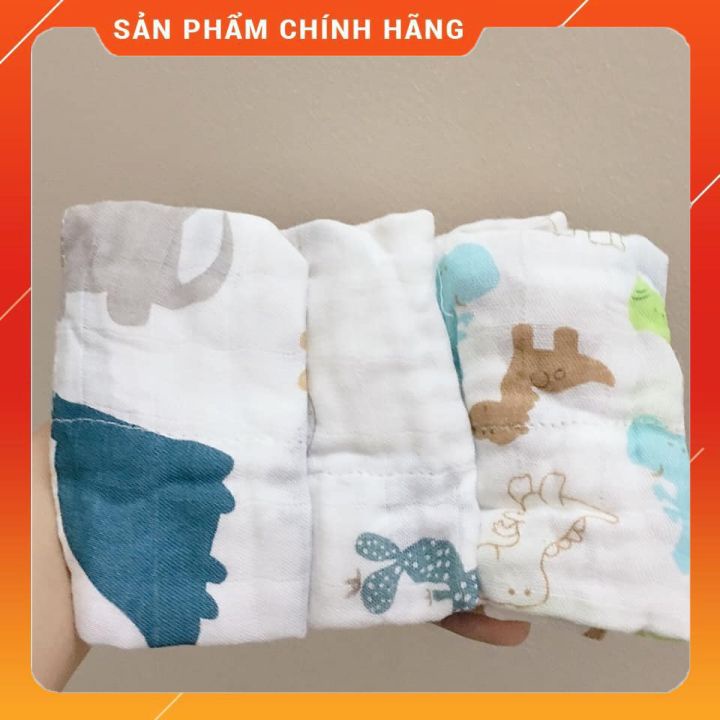 Set 3 khăn sữa sợi tre siêu mềm Muslin tree