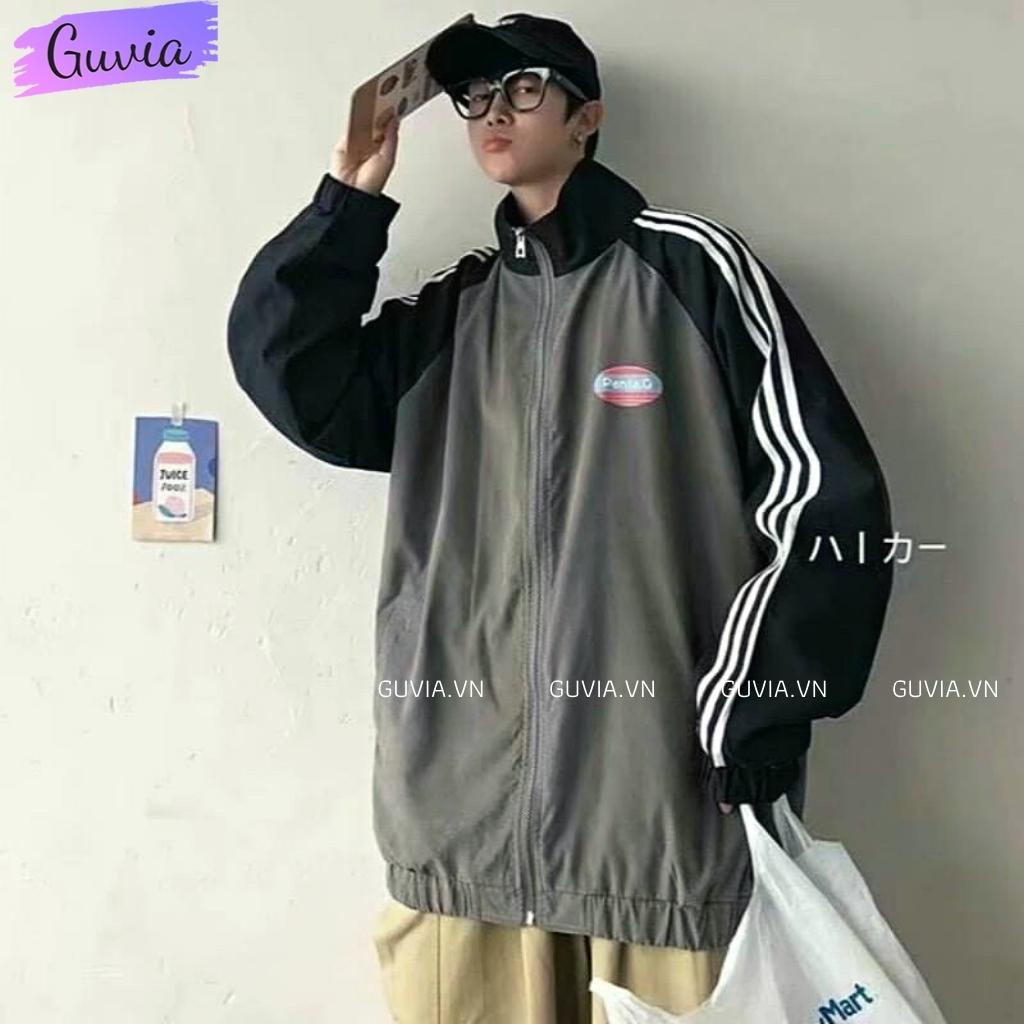 Áo Khoác Dù PENTA.Q 2 Lớp Form Rộng Nam Nữ Unisex, Áo Gió Bomber Bóng Chày Chống Nắng Ulzzang GUVIA