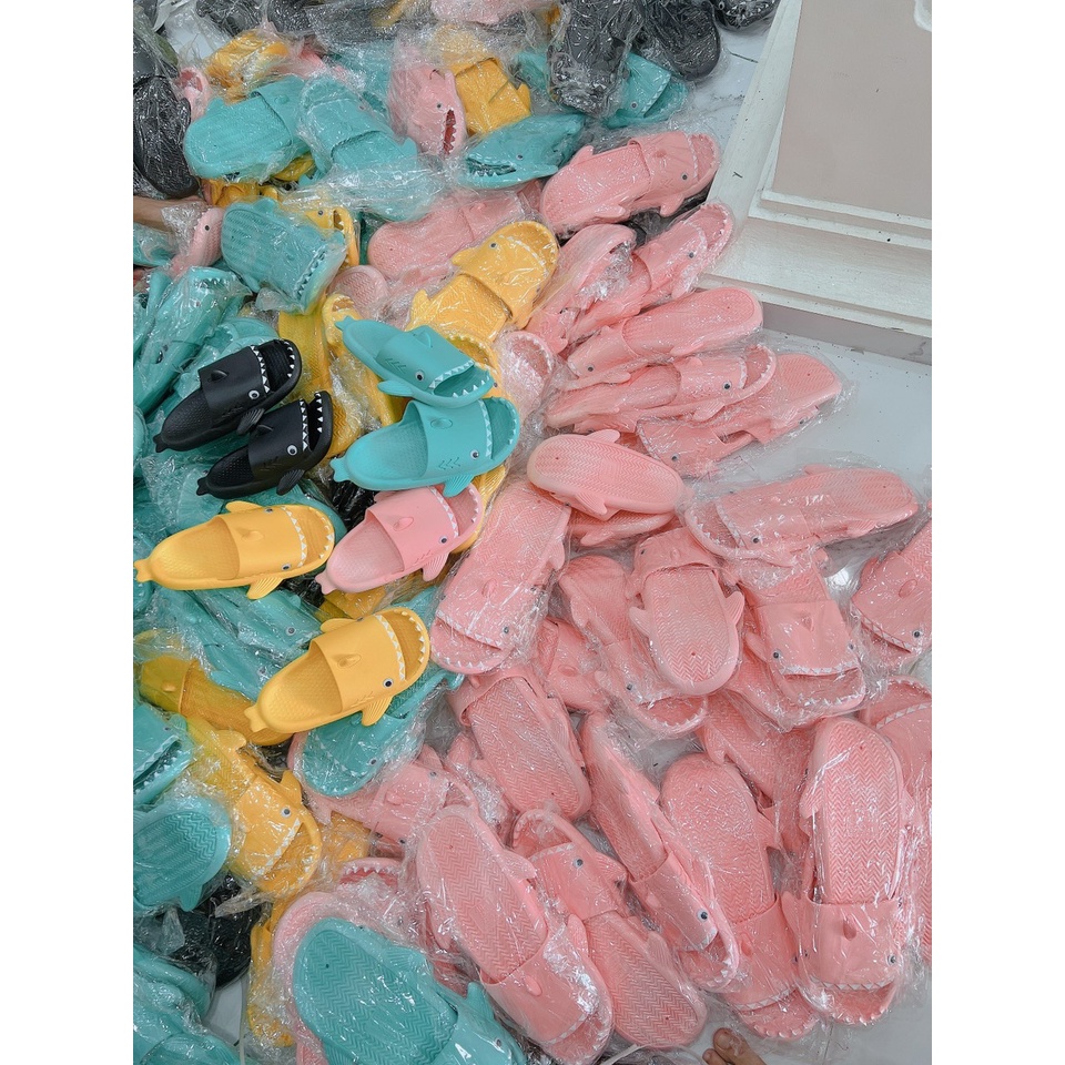 Dép bánh mì nữ, dép cá mập nhiều màu  đế độn siêu nhẹ chất liệu EVA size kép 36-41