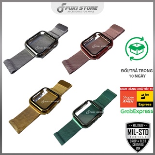 [Ảnh thật shop chụp]✨Dây thép milan không gỉ + ốp bảo vệ dành cho Apple Watch Series 1/2/3/4/5/6 SE 38/40mm 42/44mm