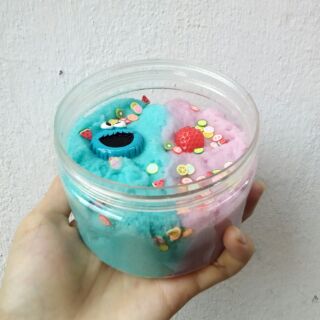CM & T (Cookie Monster & Dâu) Cloud Slime Size Lớn