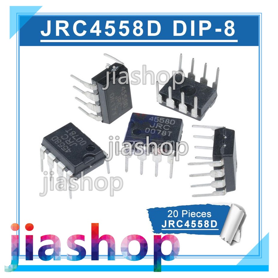 Bộ 50 20 Chiếc JRC4558D DIP-8 JRC4558 NJM4558D 4558 4558D JRC4558 NJM4558 DIP8 Dual Op Amp Khuếch Đạ