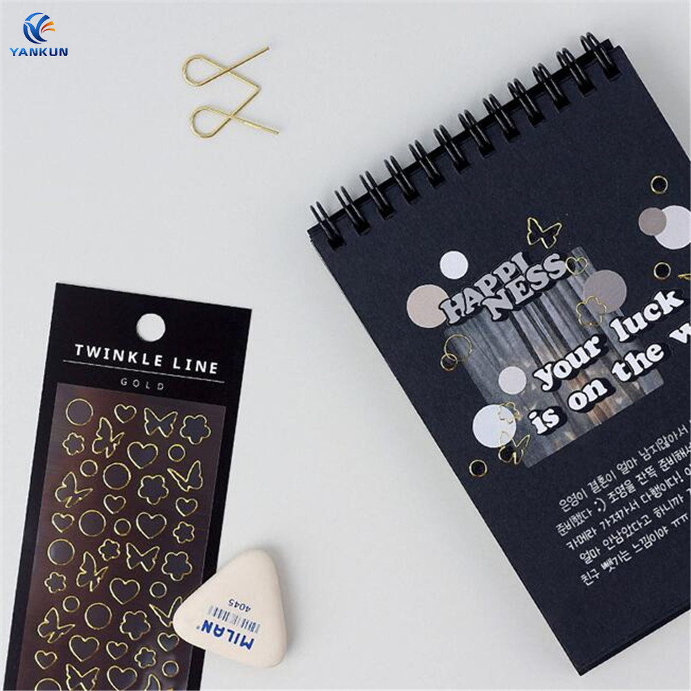Miếng Dán Trang Trí Hình Bướm Màu Vàng / Bạc