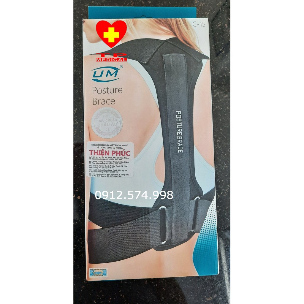 ĐAI CHỐNG GÙ LƯNG C15 UNITED MEDICARE - GIỮ CHO LƯNG THẲNG - TÔN LẠI VÓC DÁNG