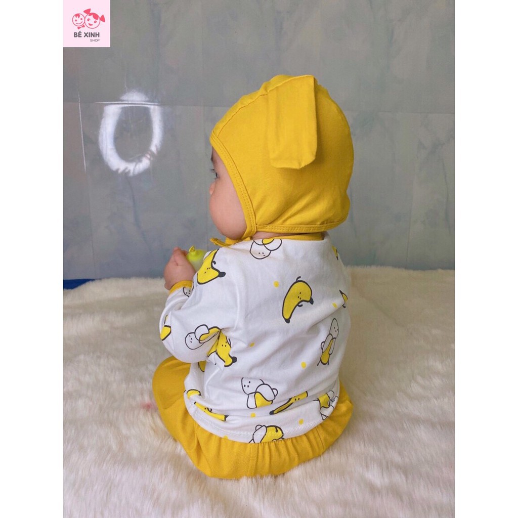 Bộ dài tay Minkymom, chất thun lạnh kèm mũ QATE149, quần áo cho bé Namkidshop