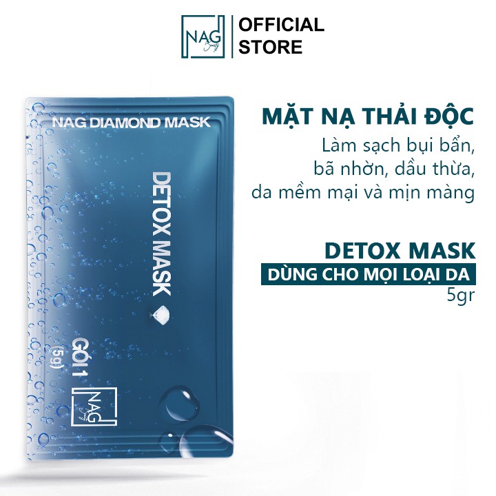 Mặt nạ sủi bọt Detox Mask 05gr thải độc sủi bọt làm sạch bụi bẩn bã nhờn trên da - NAG