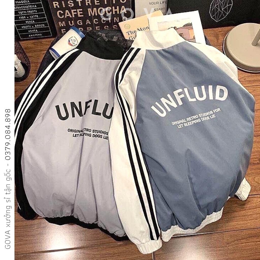 Áo Khoác Dù UNFLUID 2 Lớp Form Rộng Nam Nữ Unisex, Áo Gió Bomber Bóng Chày Chống Nắng Ulzzang GOVA