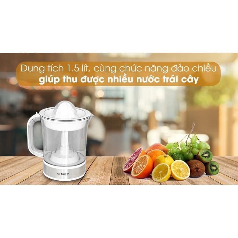 (giá sỉ) MÁY VẮT CAM, ÉP CAM, SHARP Ẹ-J415-WH DUNG TÍCH 1,5 LÍT SIÊU TO TIỆN DỤNG