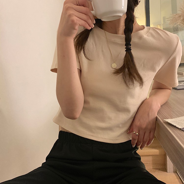 Áo Thun Cotton Ngắn Tay Đơn Giản 33309