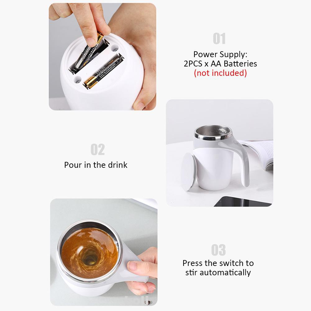 Drinkware Gift Smart Coffee Insulated Stainless Steel Chocolate Cocoa Hot Drink Mixer Mocha Self Stirring Mug