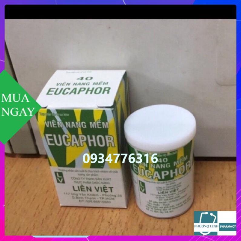 Viên uống giảm ho ,viêm họng Eucaphor chai 40 viên