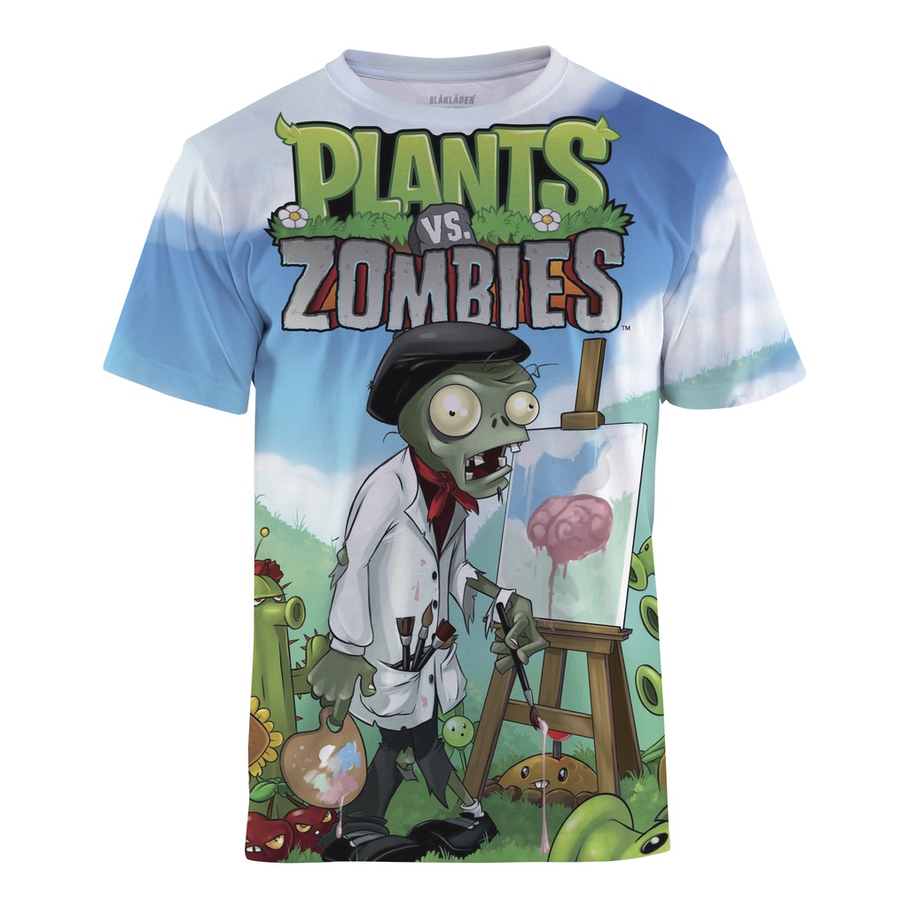 Áo Thun In Hình plants vs zombies Pvcz Cá Tính Cho Bé Trai ​Áo Thun Thiết Kế Xinh Xắn Cho Bé 5-14 Tuổi