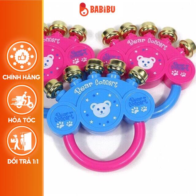 Xúc Xắc Lục Lạc Gấu 5 Chuông Sắt Cho Bé Babibu - DCXX