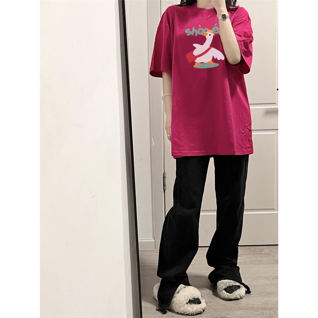 Áo Thun Dài Tay Oversize In Họa Tiết Hoạt Hình Xinh Xắn Theo Phong Cách Hàn Quốc Dành Cho Nữ