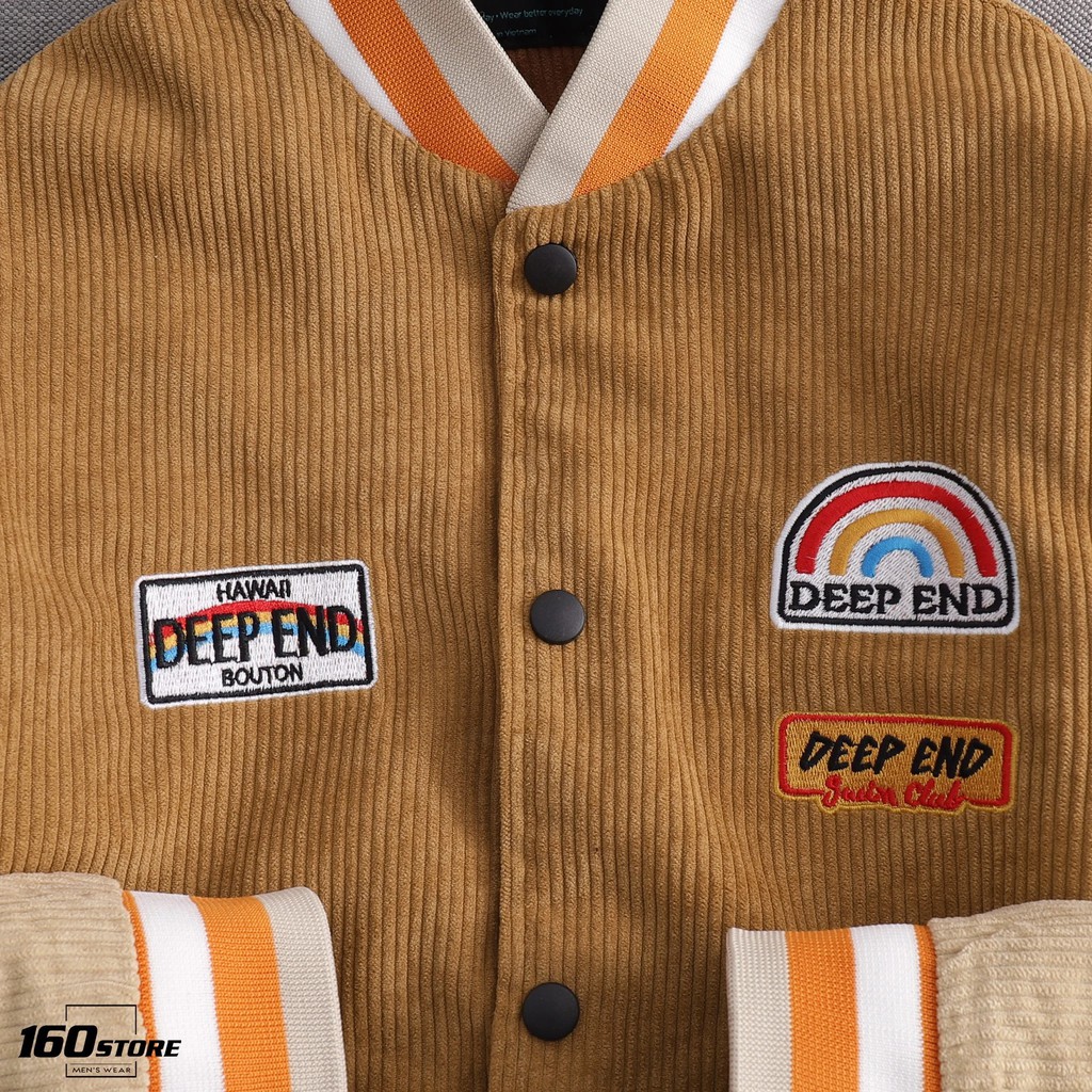 Áo Khoác Bomber Nam Nhung Dạng Nút, Áo Khoác Bóng Chày Nam Nhung BOUTON AKBO0008 160STORE | BigBuy360 - bigbuy360.vn