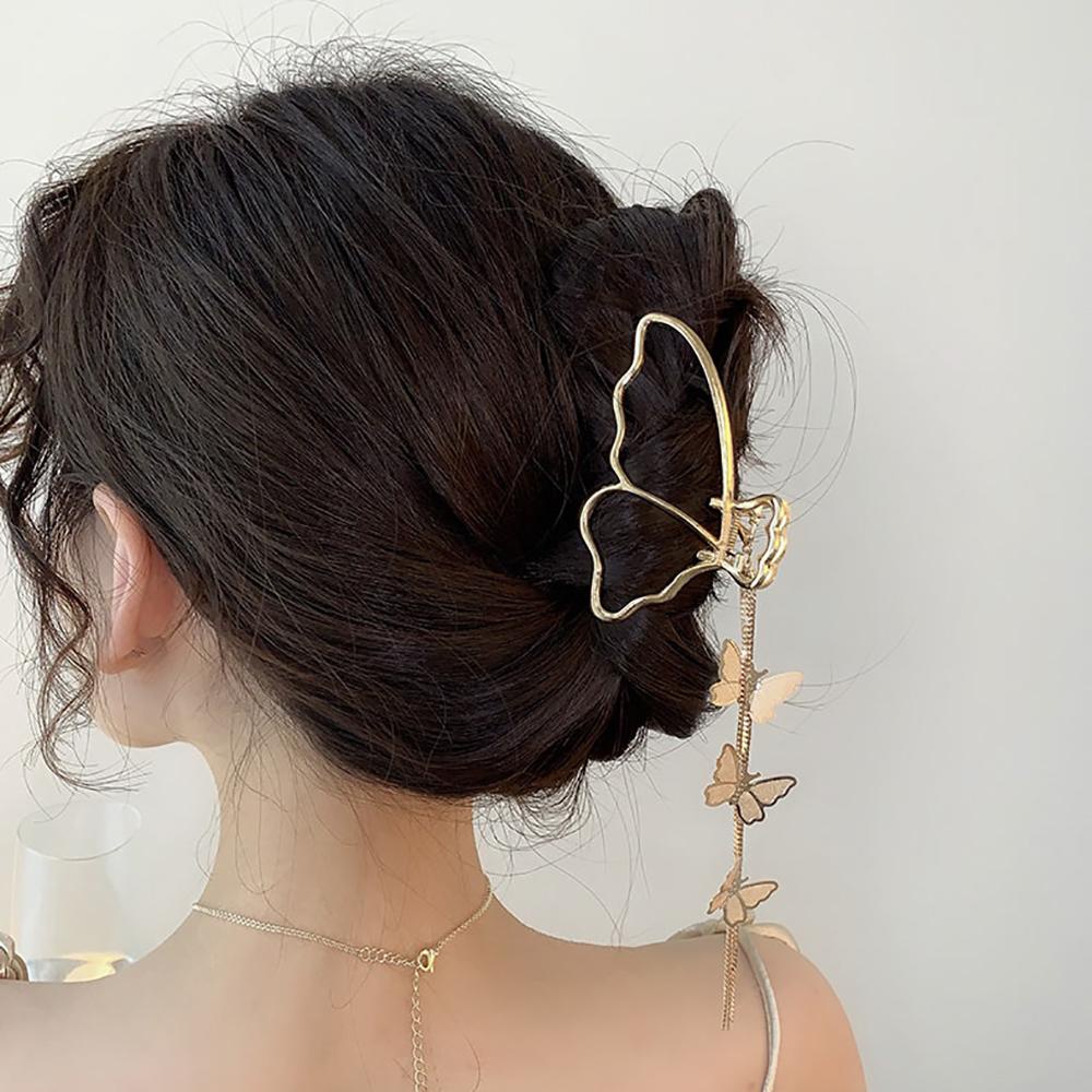 Kẹp Tóc Bướm Bằng Hợp Kim Phong Cách Vintage Dành Cho Nữ