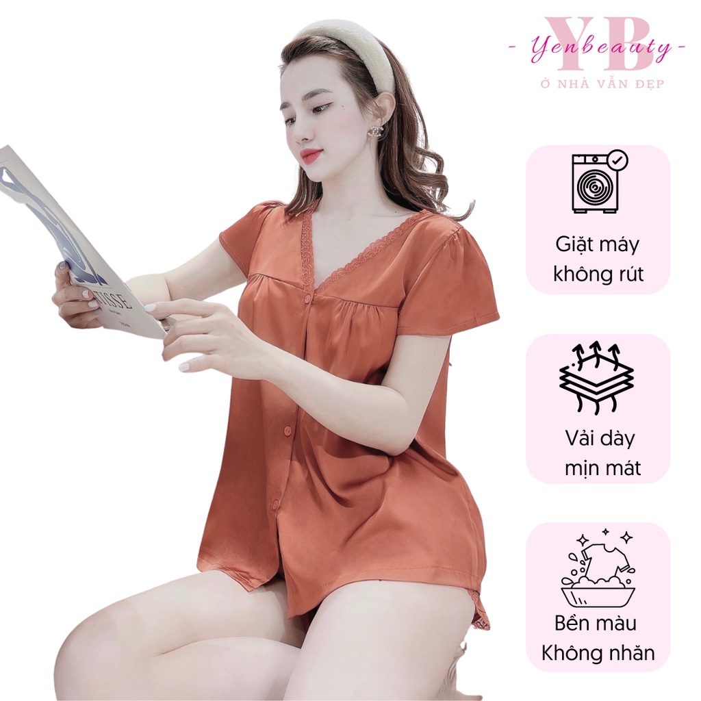 Bộ lụa mặc nhà bigsize nữ dễ thương hiệu mai ngô, đồ ngủ sexy nữ gợi cảm - yenbeauty đồ mặc nhà cao cấp