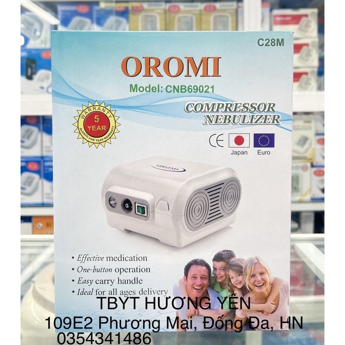 Máy xông khí dung, Máy xông mũi họng Oromi C28M