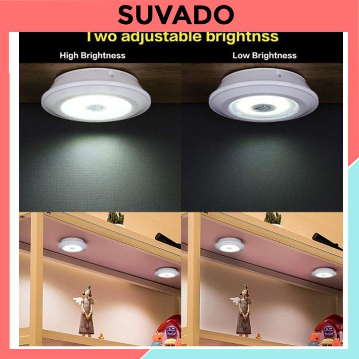 Bộ 3 Đèn led dán tường mini thông minh siêu sáng trang trí ốp trần nhà  cầu thang phòng ngủ tủ ddenf led GY13 SUVADO