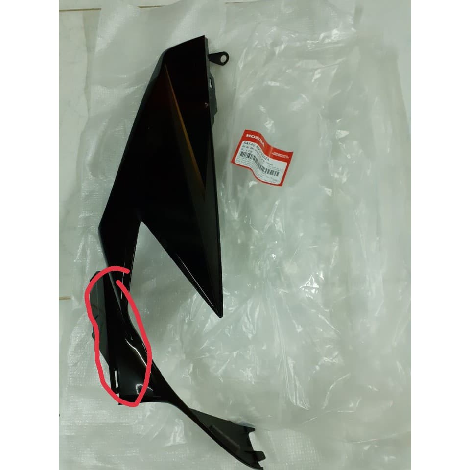 4 chi tiết bên phải  ốp yếm  trước abl 110 fi air blade 110 fi honda màu đen