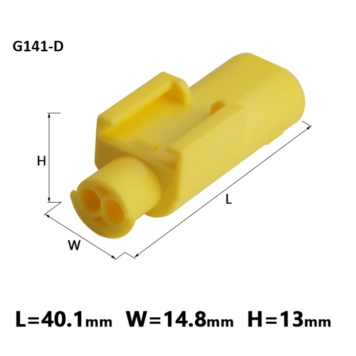 G141-Giắc cắm cảm biến nhiệt độ 2 lỗ màu vàng đen