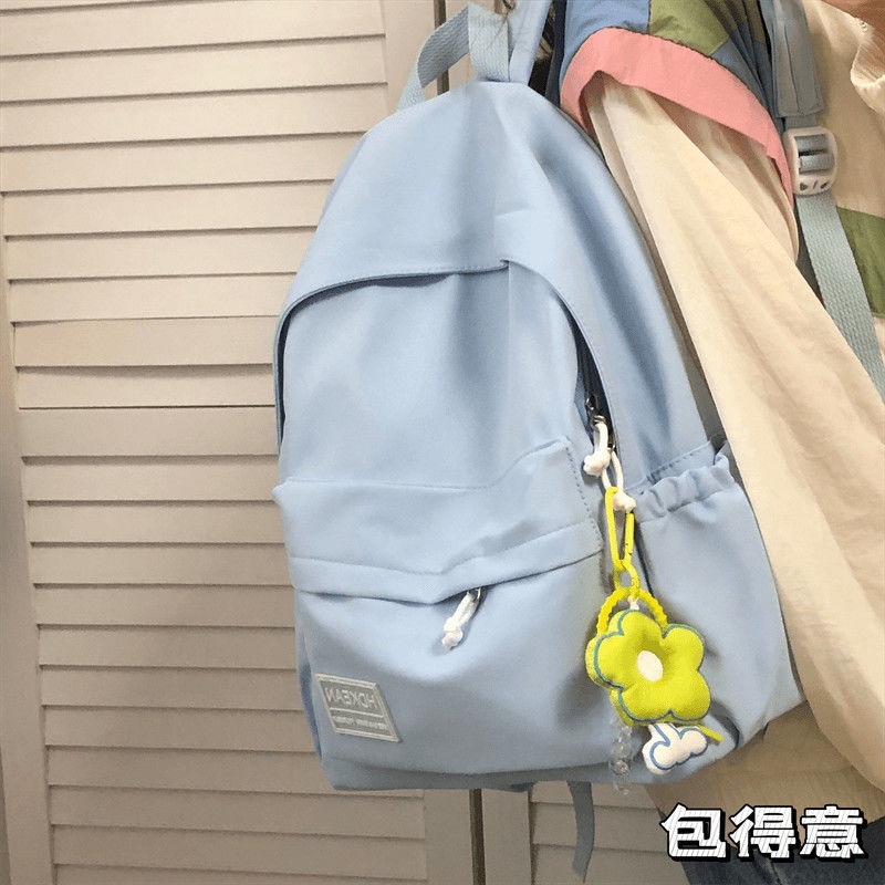 Ba Lô Đi Học / Du Lịch Sức Chứa Lớn Chống Thấm Nước Màu Trơn Họa Tiết Hoạt Hình Phong Cách Nhật Hàn Thời Trang Cho Nữ