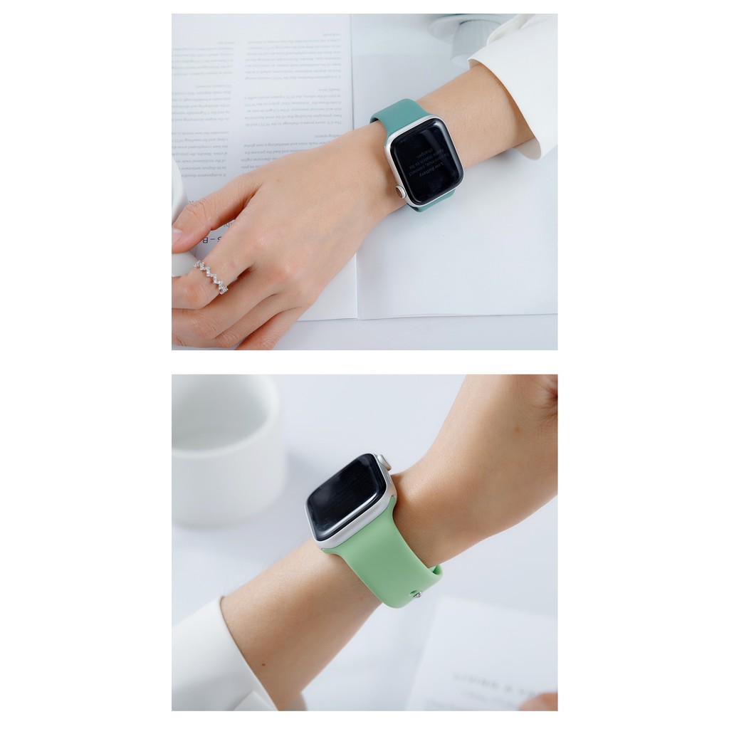[Màu mới HOT TREND] Dây Apple Watch Cao Su đủ màu cho series 5/4/3/2/1 [Apple Watch 38|40|42|44]