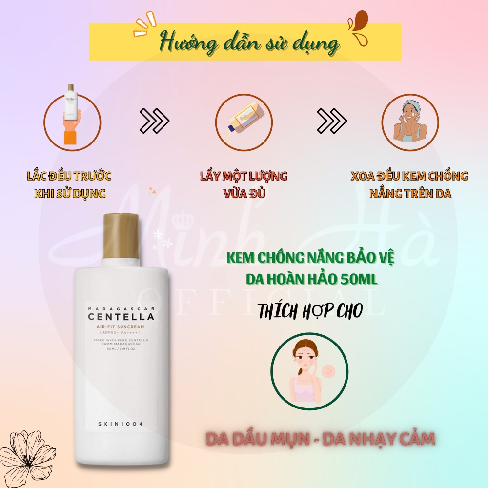 Kem chống nắng Skin1004 Madagascar Air Fit Suncream SPF50+ PA++++ 50ml