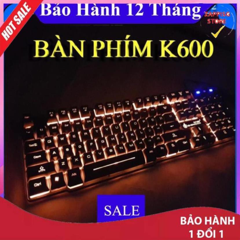 ✔️BÀN PHÍM MÁY TÍNH CÓ ĐÈN K600  Bảo hành 12 tháng  - Bảo hành 1 đổi 1 [MUA BAO NHIÊU TẶNG BẤY NHIÊU]