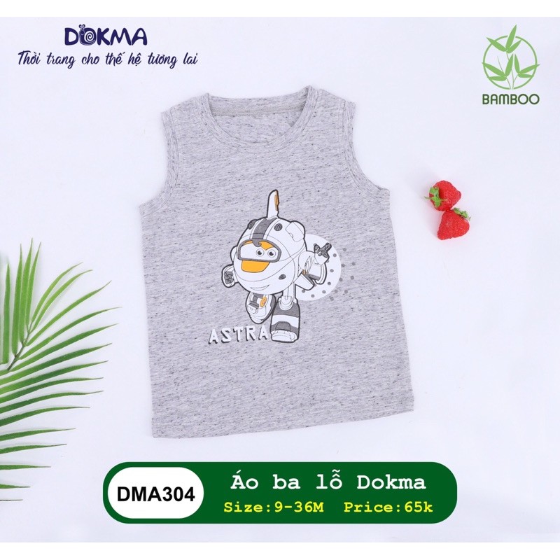 Xả hàng Áo ba lỗ Dokma in hình DMA304 (9-36M)