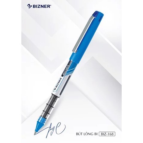 [Chính Hãng] Bút Lông Bi Bizner BIZ-168 (Vỉ 1 Cây) - Mực Xanh