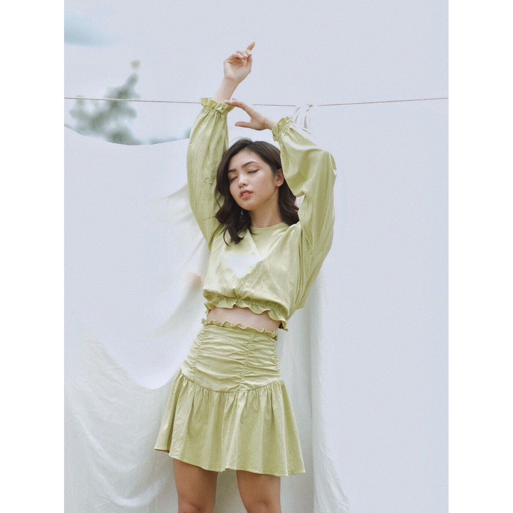 Chân váy xếp nhún - có lót quần - MINT ICE SKIRT, SOLID | BigBuy360 - bigbuy360.vn