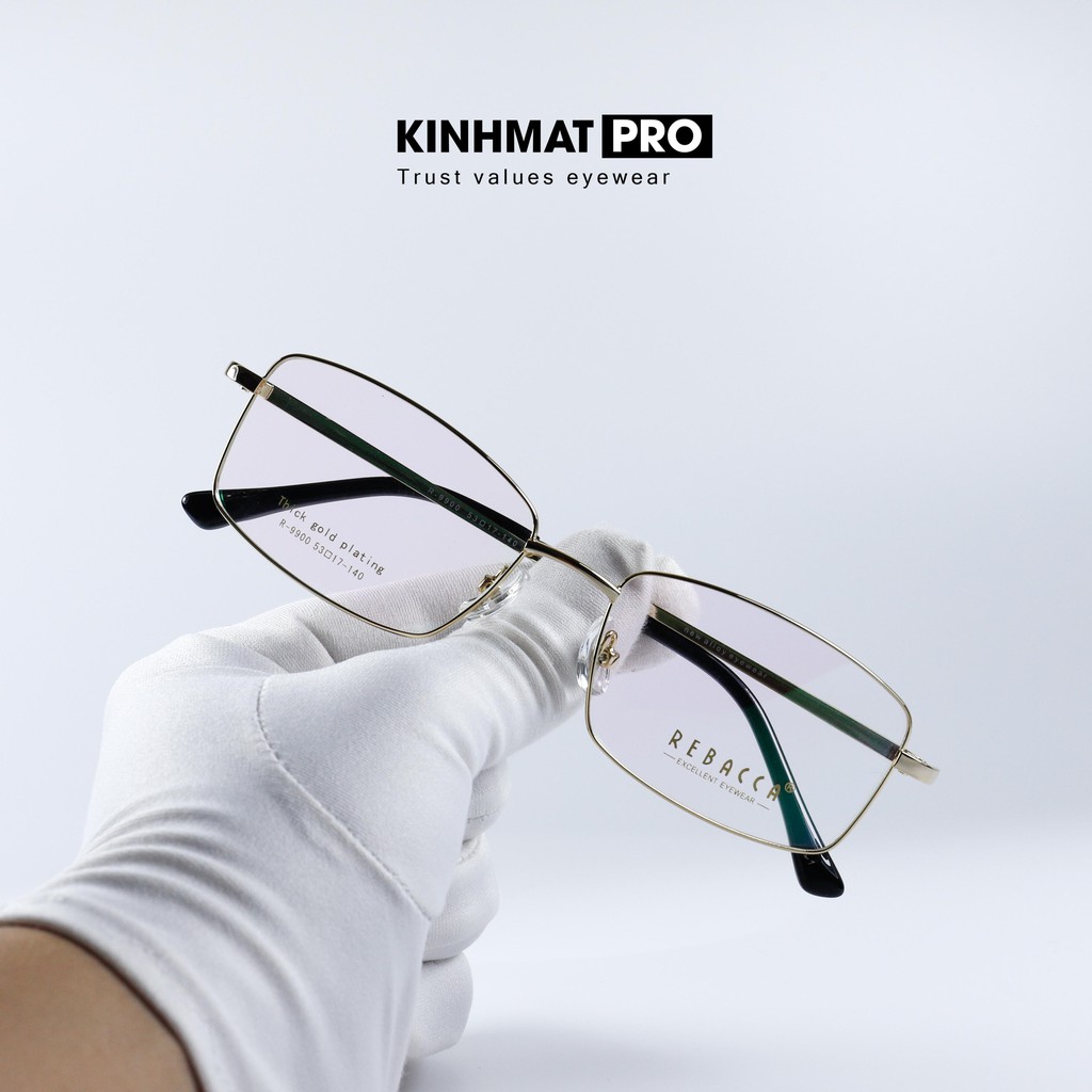 Gọng kính viền kim loại Rebacca, gọng kính cận Nam Nữ Kính mắt Pro