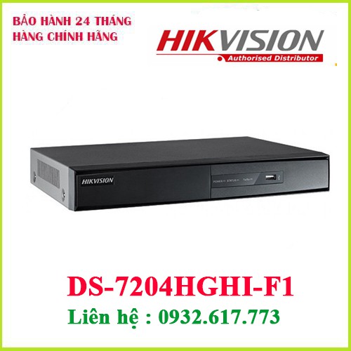 Đầu ghi hình HD-TVI 4 kênh TURBO 3.0 HIKVISION DS-7204HGHI-F1