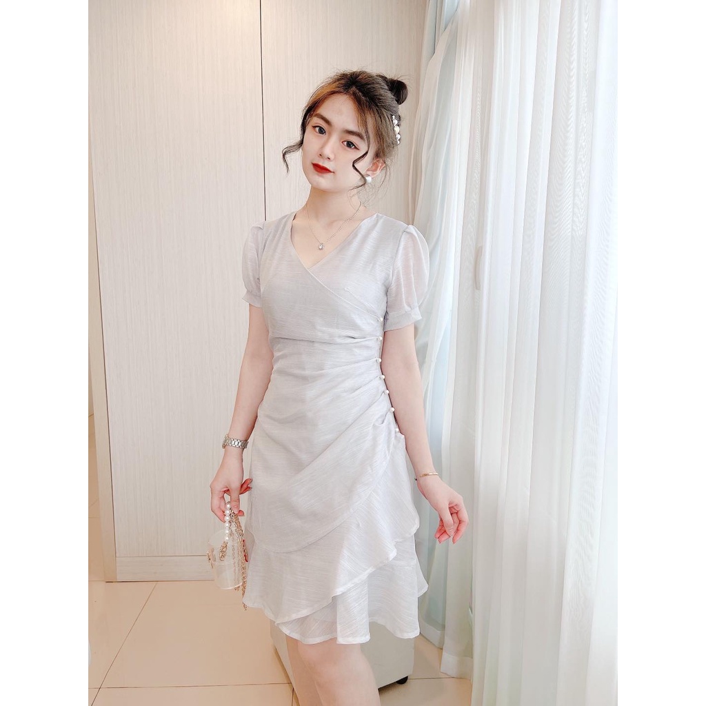 Váy tơ organza tiểu thư nhẹ nhàng