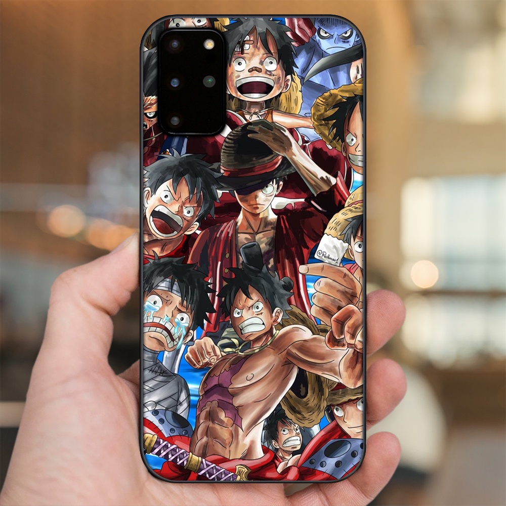 Ốp lưng Samsung S20 Plus viền đen in hình Luffy One Piece