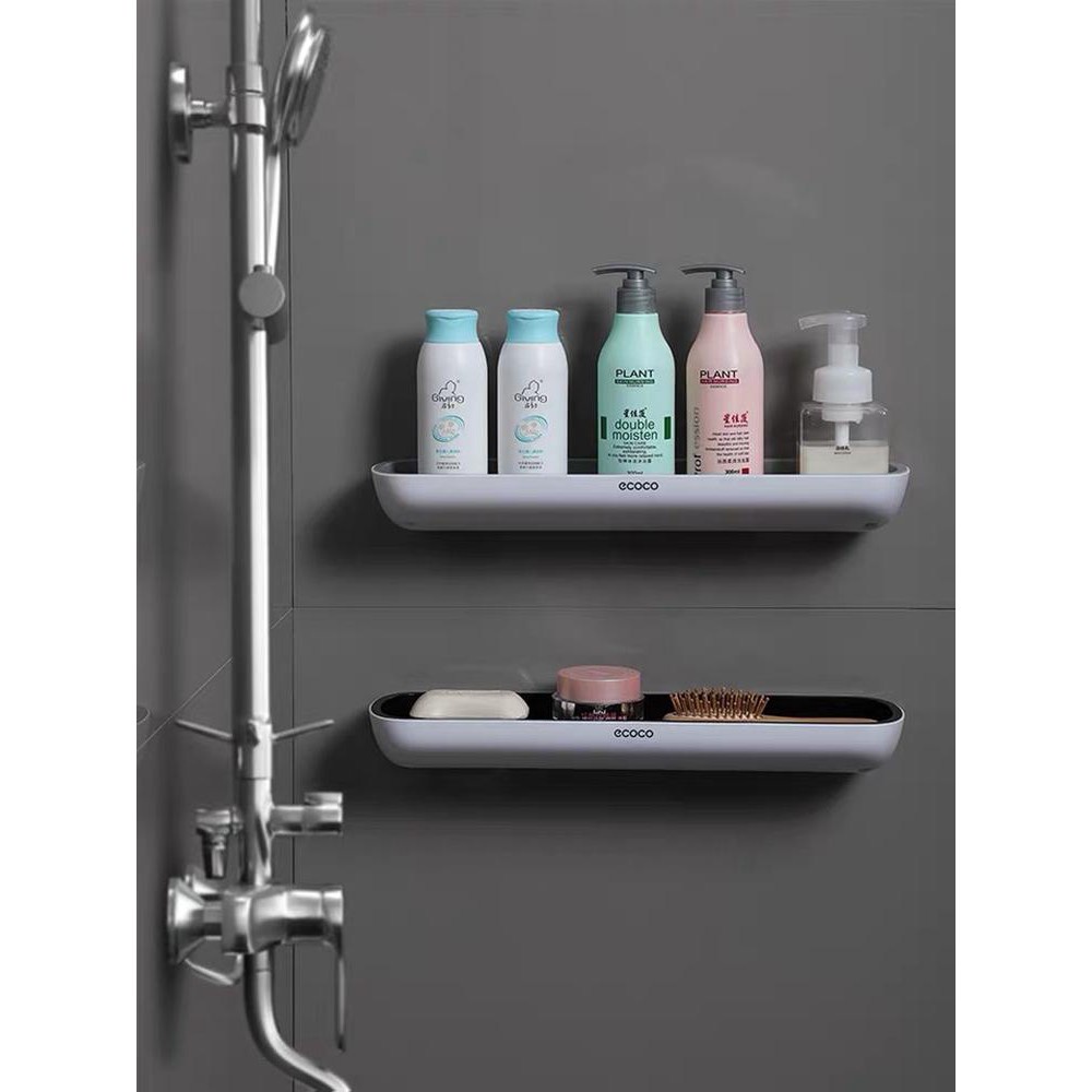 Kệ để đồ nhà tắm Ecoco cao cấp chịu lực nước lớn siêu bền, kệ dán tường nhà tắm siêu dính, kệ đa năng không cần khoa