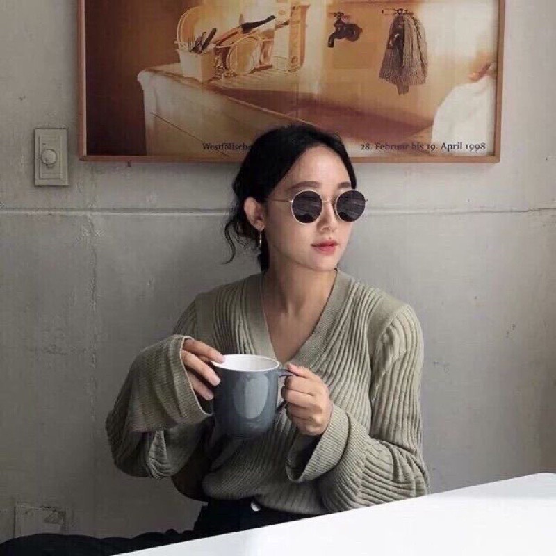 Kính râm kính mát nam nữ  form tròn  hottrend tiktok