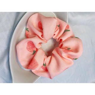 Scrunchies dâu hồng