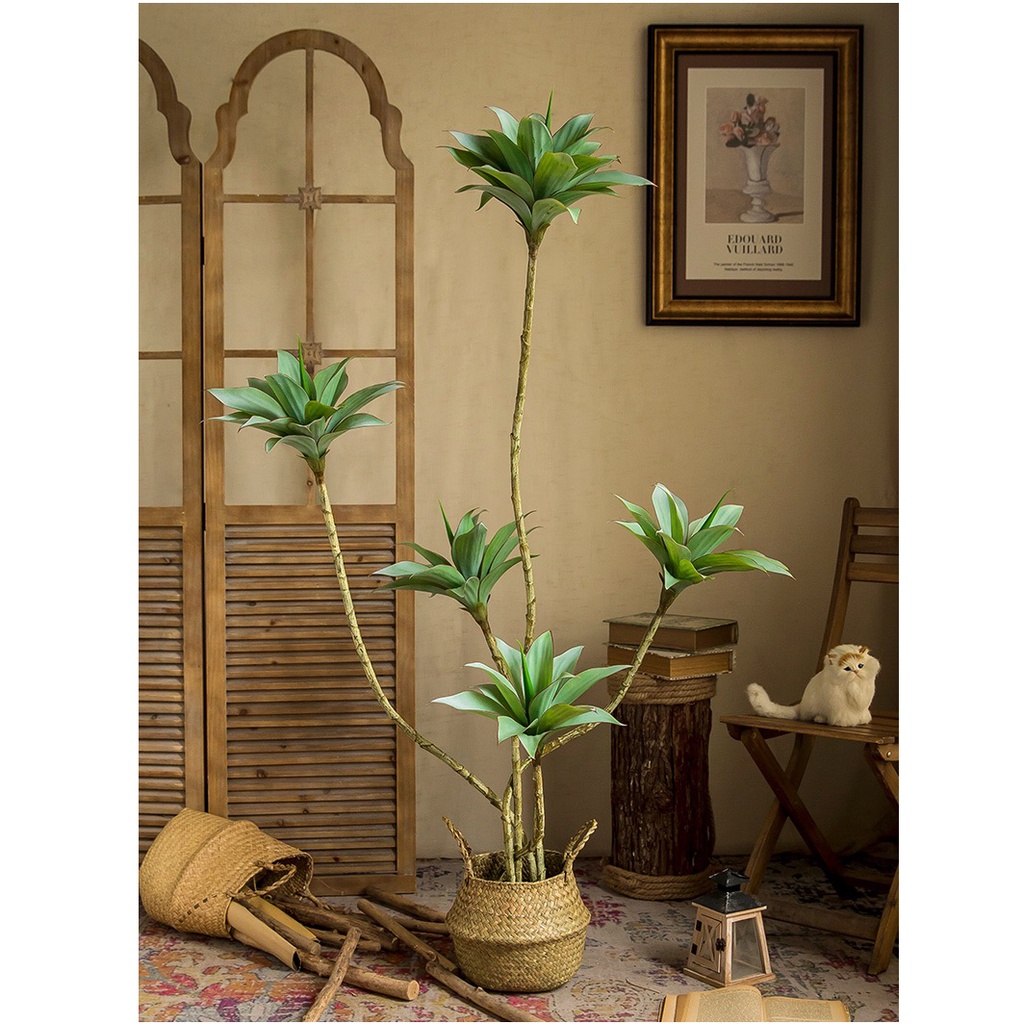 Cây giả, Cây lược vàng giả - Cây giả decor trang trí nhà cửa nội thất phòng khách phòng ngủ