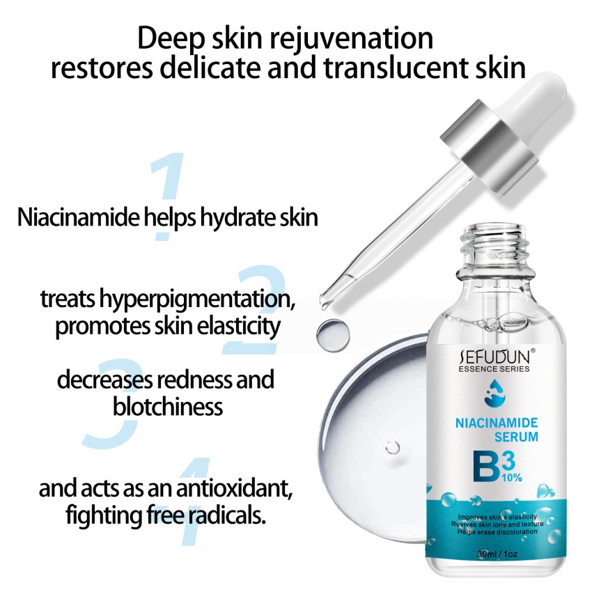 Tinh Chất Niacinamide Dưỡng Ẩm Làm Trắng Da Kiểm Soát Dầu Se Khít Lỗ Chân Lông Chống Lão Hóa 30ml