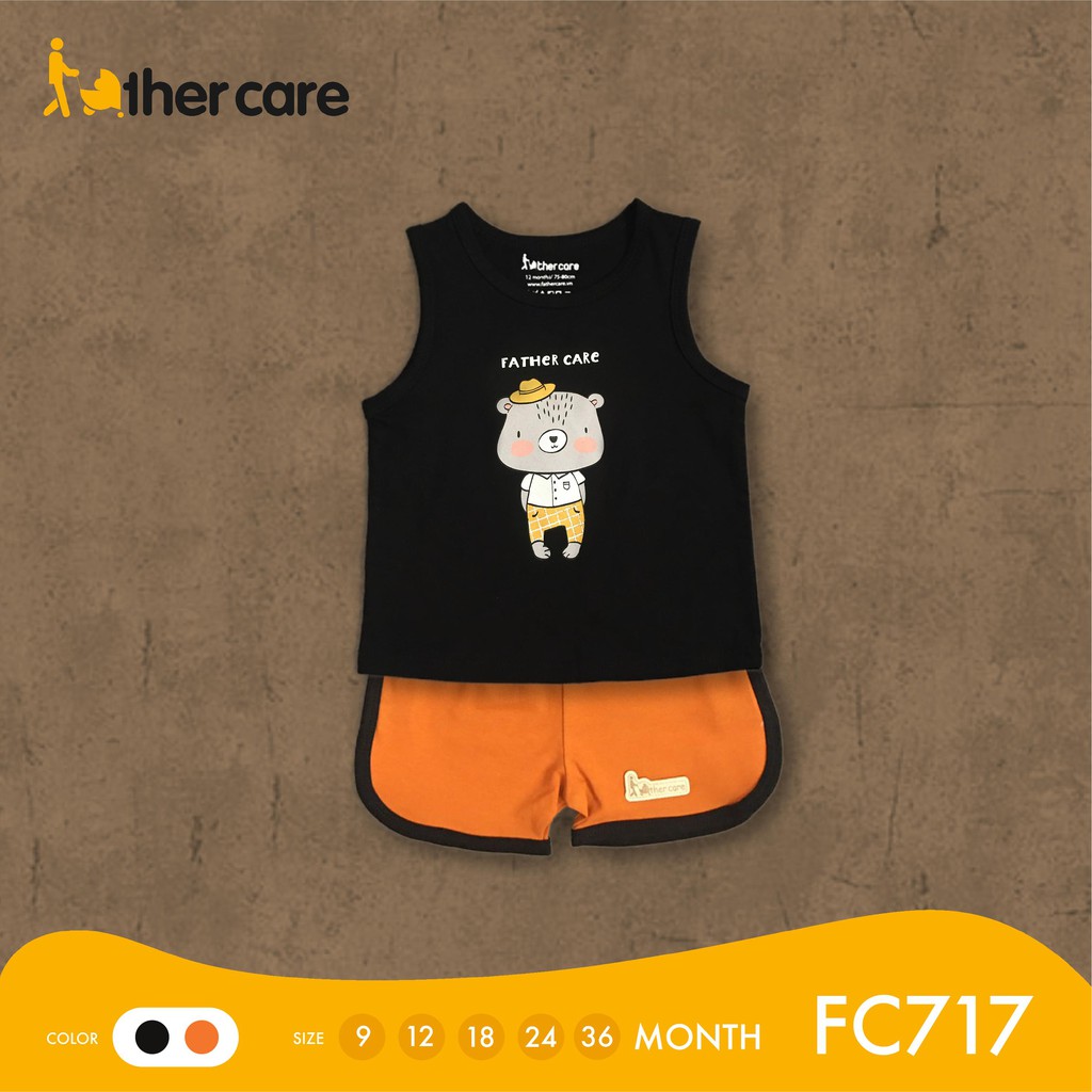 Bộ Quần Áo FatherCare Ba Lỗ Bé Trai Cotton - In Hình